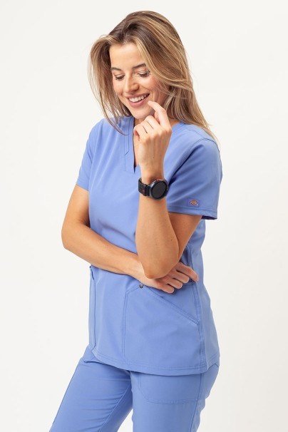 Women's Dickies EDS NXT V-neck scrub top ceil blue-3