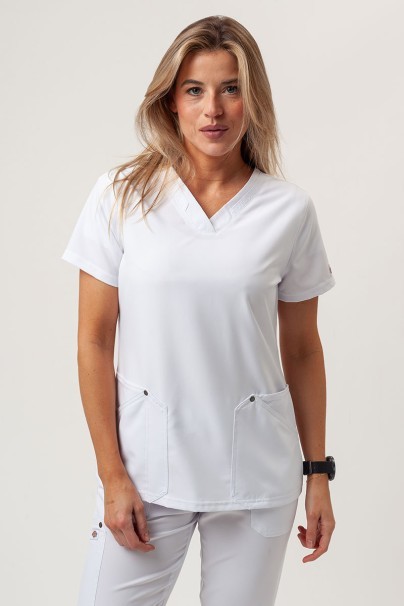 Women's Dickies EDS NXT scrubs set (V-neck top, Jogger trousers) white-2