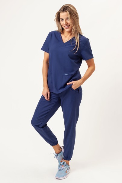 Women's Cherokee Ultra V-neck scrub top navy-4