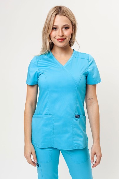 Women's Cherokee Revolution (Mock top, Straight trousers) scrubs set turquoise-2