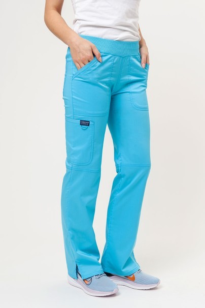 Women's Cherokee Revolution (Mock top, Straight trousers) scrubs set turquoise-6