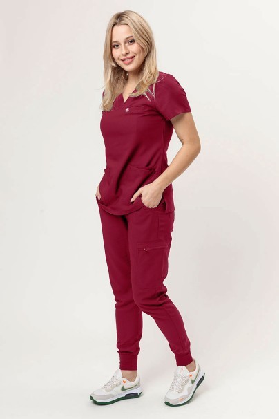 Women's Uniforms World 109PSX Ava jogger scrub trousers burgundy-7