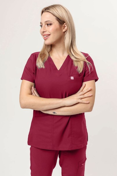 Women's Uniforms World 109PSX Shelly Jogger (Ava trousers) scrubs set burgundy-2