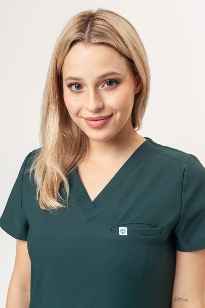 Women's Uniforms World 109PSX Shelly scrub top bottle green-2