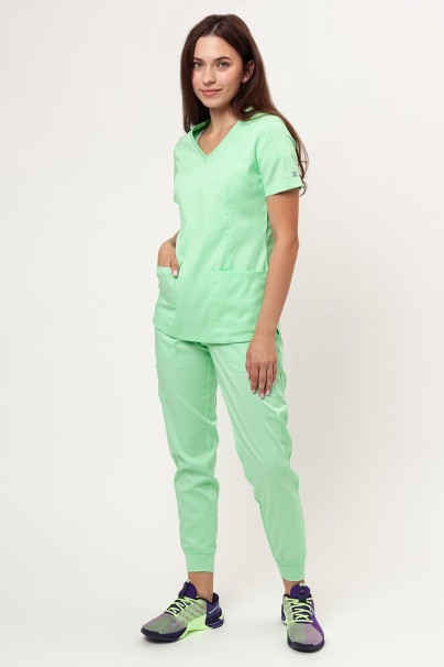 Women’s Maevn Matrix Double V-neck scrub top lime green-5