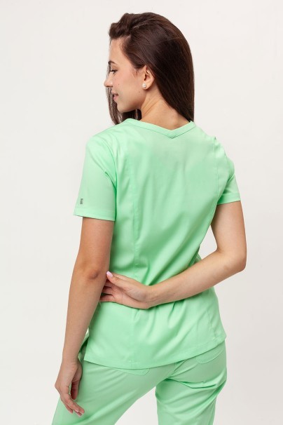 Women’s Maevn Matrix Double V-neck scrub top lime green-1