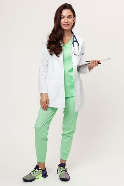 Women's Velilla Stretch short lab coat-3