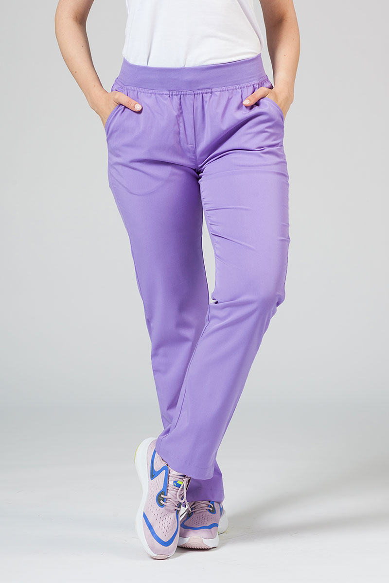 Women's Adar Uniforms Leg Yoga scrub trousers lavender