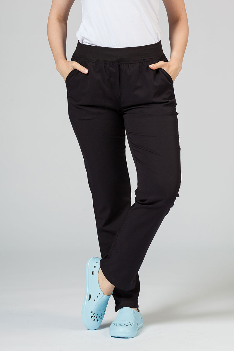 Women's Adar Uniforms Leg Yoga scrub trousers black