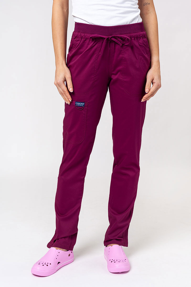 SpringTTC Women's Workwear Trousers Pockets Pure Color Mid Waist Cargo  Pants - Walmart.com