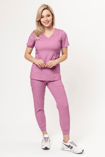 Women's Maevn Matrix scrubs set (Double V-neck top, Yogga trousers) lilac-1