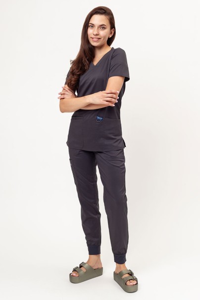 Women's Cherokee Revolution scrubs set (Soft top, Jogger trousers) pewter-1