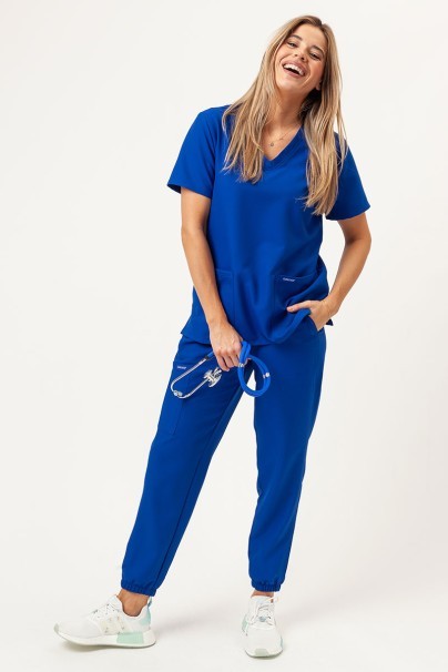 Women's Cherokee Ultra scrubs set (V-neck top, Jogger trousers) galaxy blue-1