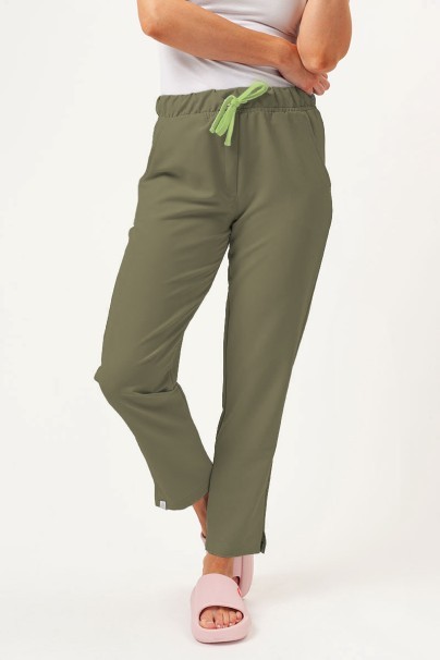 Women's Sunrise Uniforms Premium Pride scrub trousers olive-1