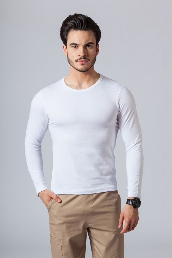 Men’s Malfini Fit long sleeve t-shirt white-1