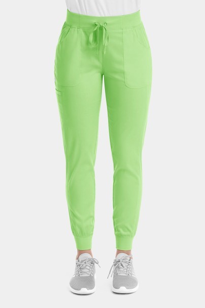 Women's Maevn Matrix Yogga jogger scrub trousers lime green-1