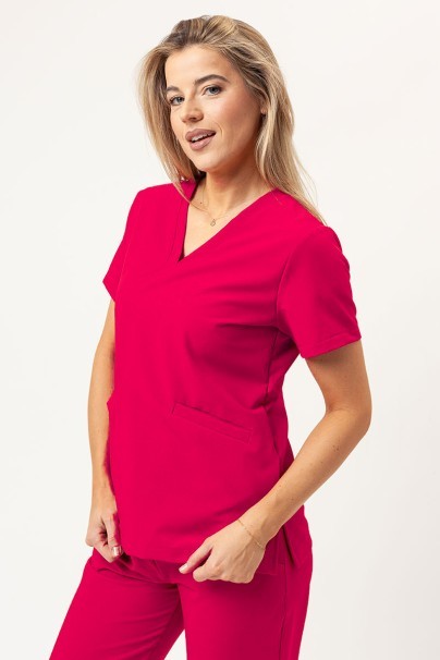 Women's Sunrise Uniforms Premium Aura scrub top raspberry-1