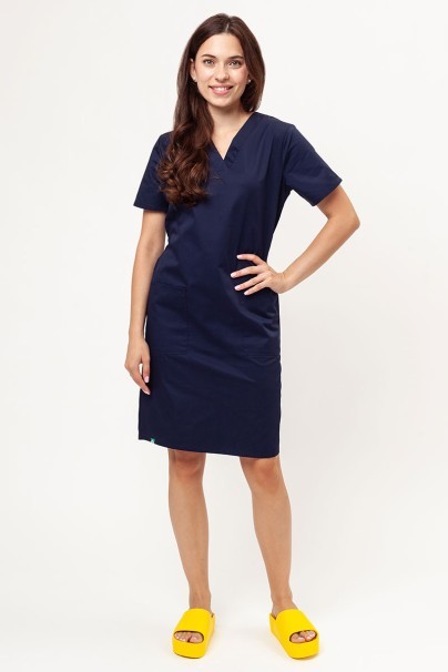 Women’s Sunrise Uniforms straight scrub dress navy-1