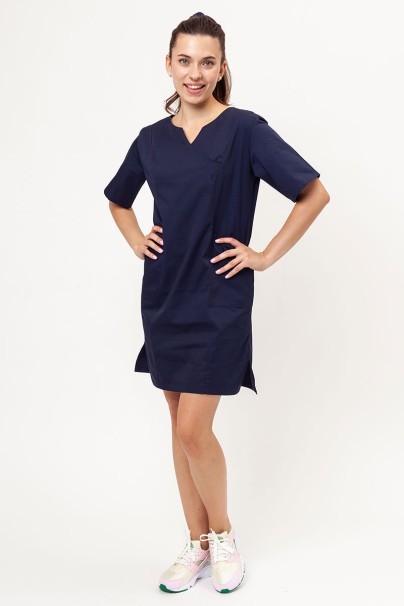 Women’s Sunrise Uniforms classic scrub dress navy-1