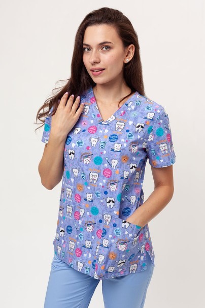 Women's Cherokee Prints V-neck scrub top Dental Affirmations-1