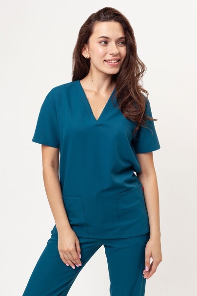 Women's Velilla Microfiber scrub top caribbean blue-1