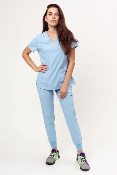 Women's Uniforms World 109PSX Shelly Jogger (Ava trousers) scrubs set ciel blue-1