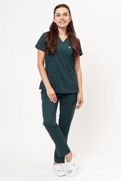 Women's Uniforms World 109PSX Shelly Classic (Yucca trousers) scrubs set bottle green-1