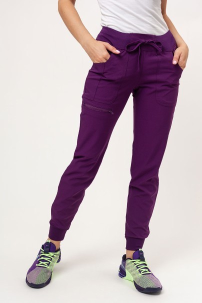 Women's Heartsoul Break on Through scrub jogger trousers eggplant-1