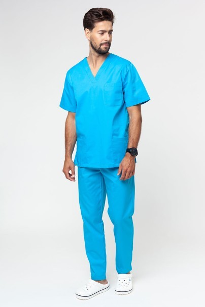 Men’s Sunrise Uniforms Basic Classic scrubs set (Standard top, Regular trousers) turquise-1