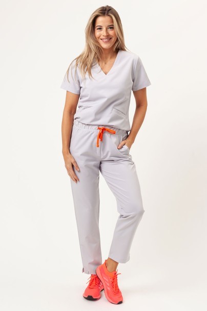 Women's Sunrise Uniforms Premium scrubs set (Aura top, Pride trousers) quiet grey-1