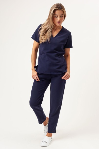 Women's Sunrise Uniforms Premium scrubs set (Aura top, Pride trousers) navy-1