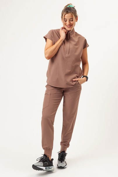 Women’s Uniforms World 518GTK™ Avant On-Shift scrubs set root brown-1