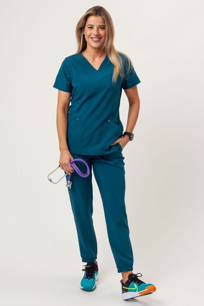 Women's Dickies EDS NXT scrubs set (V-neck top, Jogger trousers) caribbean blue-1