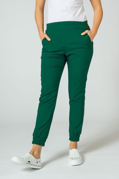 Women's Sunrise Uniforms Premium Chill jogger scrub trousers bottle green-1