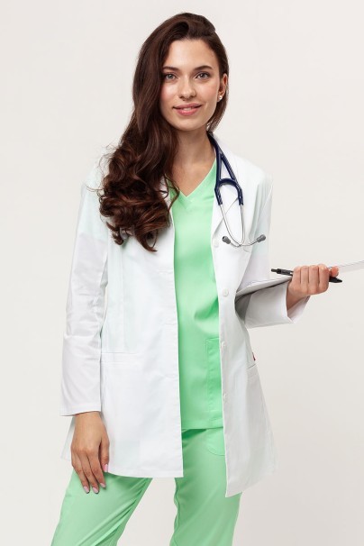 Women's Velilla Stretch short lab coat-1